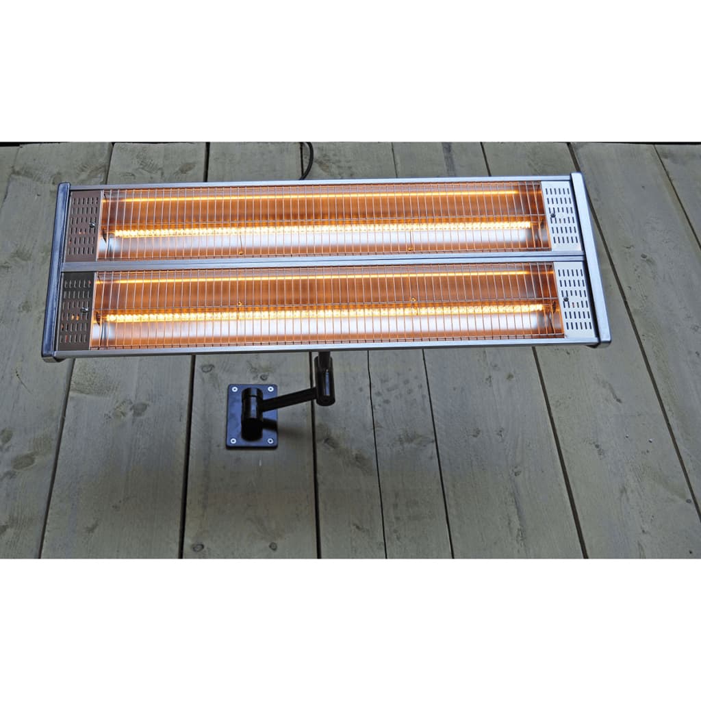 Sunred Wandverwarmer Subra 2400 W halogeen zilver HWM24