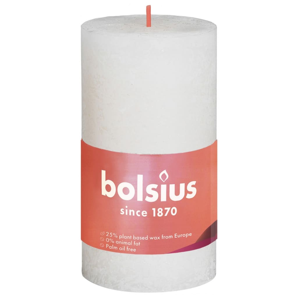 Bolsius Stompkaarsen Shine 4 st rustiek 130x68 mm