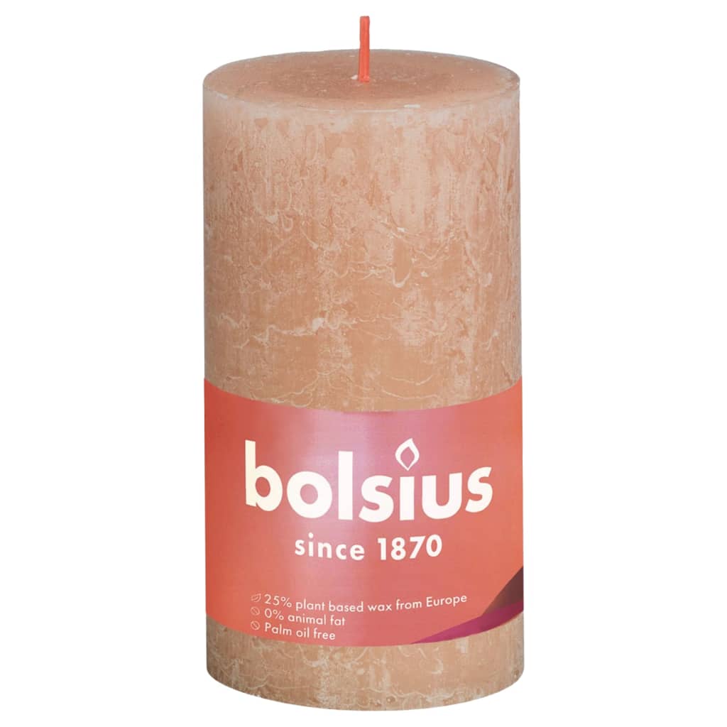 Bolsius Stompkaarsen Shine 4 st rustiek 130x68 mm