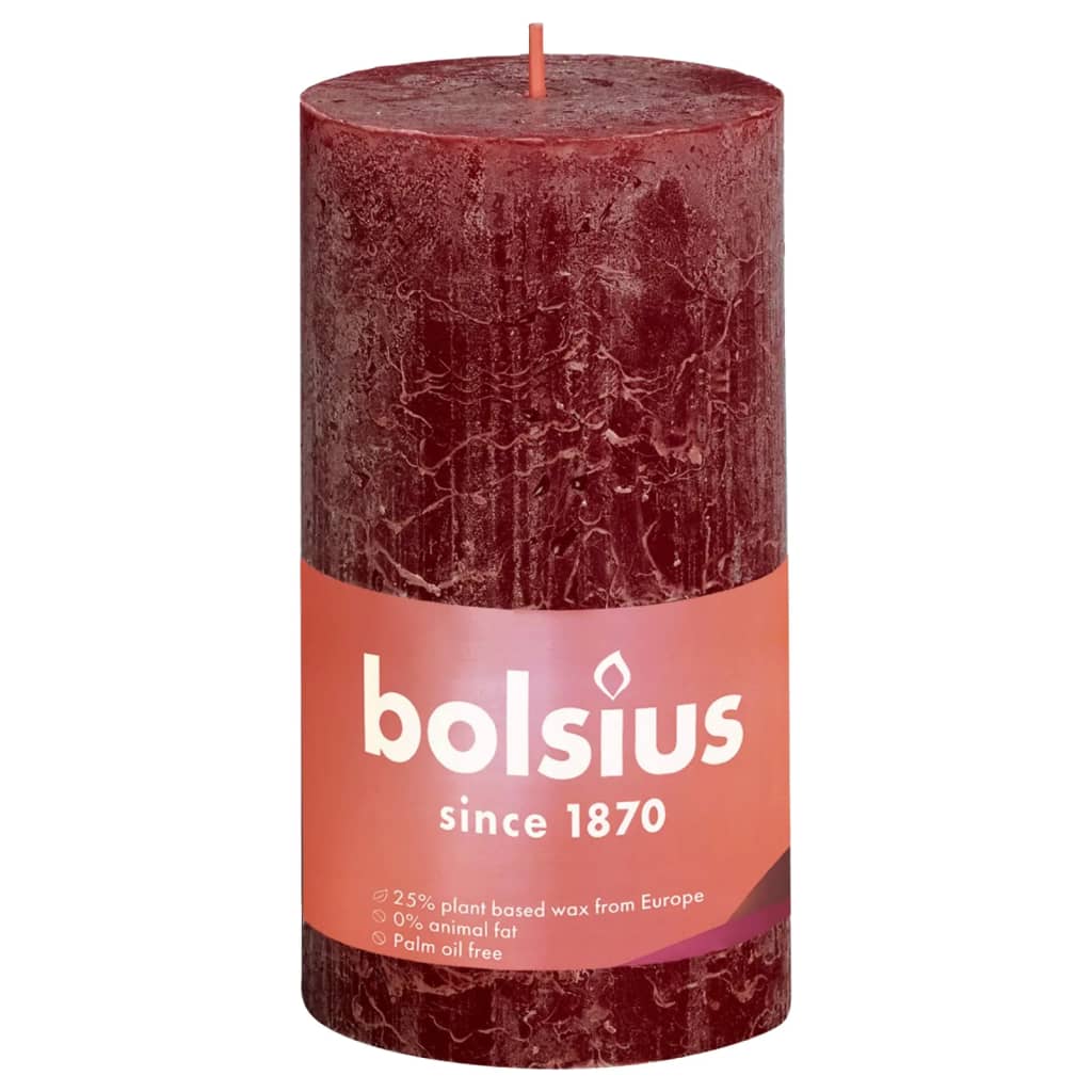 Bolsius Stompkaarsen Shine 4 st rustiek 130x68 mm