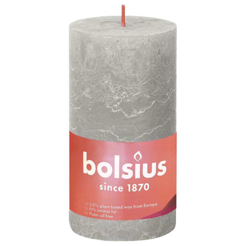 Bolsius Stompkaarsen Shine 4 st rustiek 130x68 mm