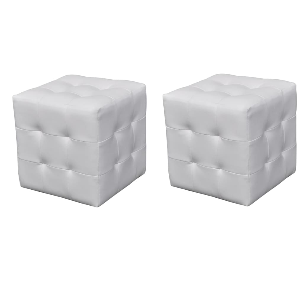 Tables de chevet 2 pcs 30x30x30 cm cuir artificiel