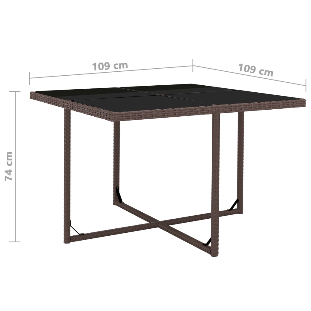 Ensemble de jardin 9 pièces avec coussins en polyrotin