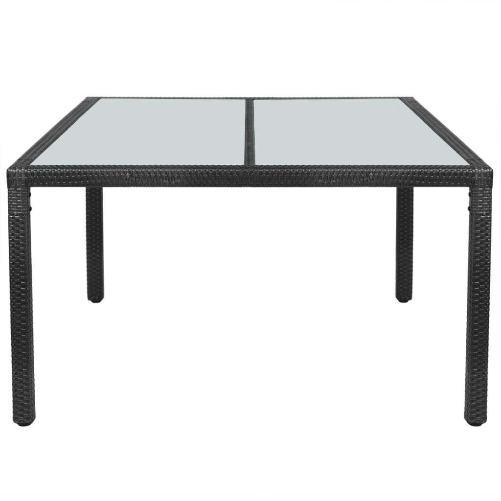 Table de jardin 150x90x75 cm poly rotin