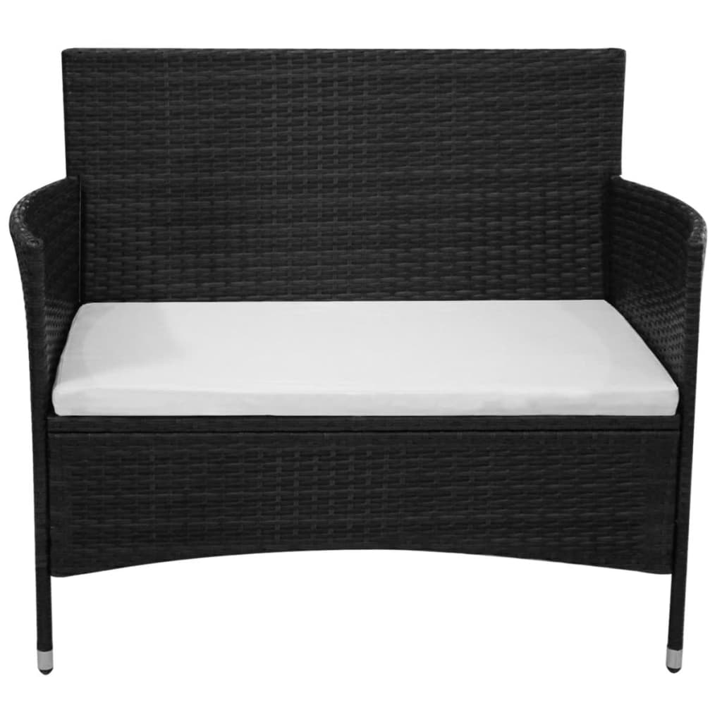 Banc de jardin 105 cm poly rotin