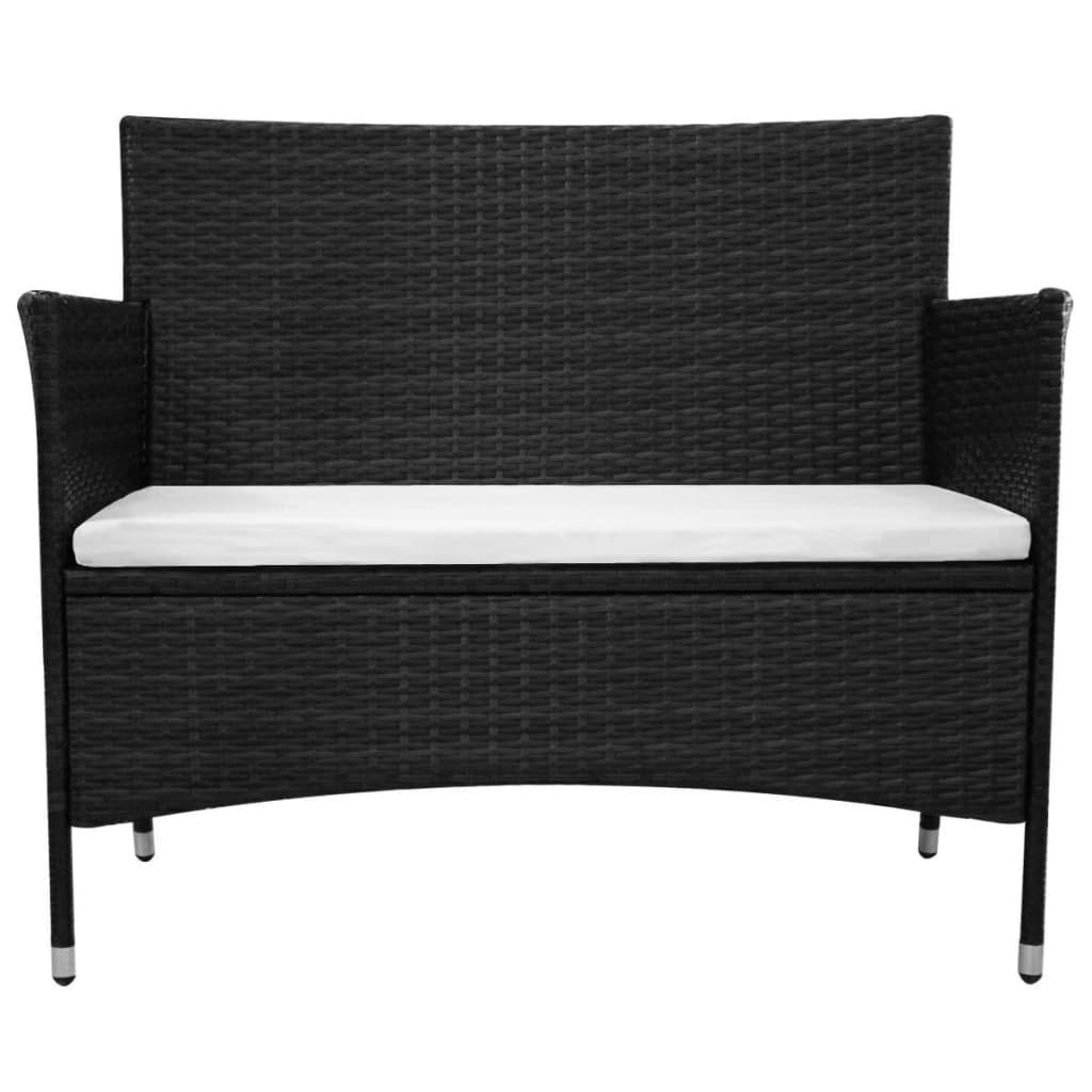 Banc de jardin 105 cm poly rotin