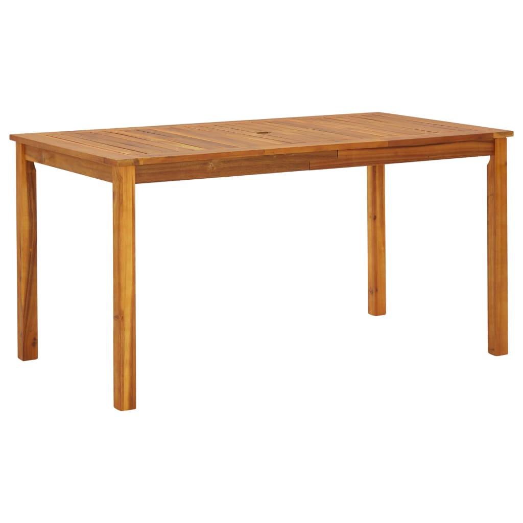 Table de jardin 150x90x74 cm en bois d'acacia massif