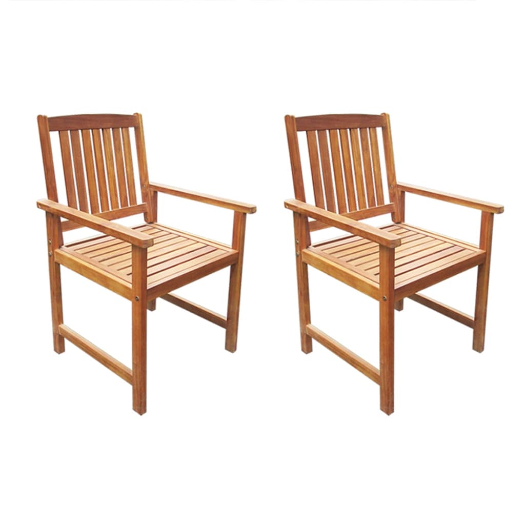 Chaises de jardin 4 pcs en bois d'acacia massif