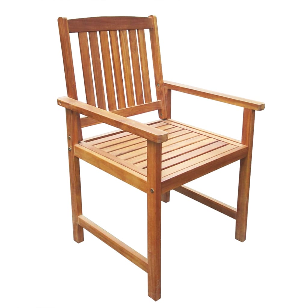 Chaises de jardin 4 pcs en bois d'acacia massif