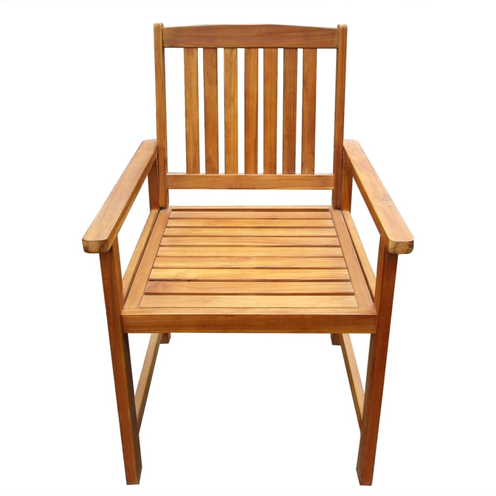 Chaises de jardin 4 pcs en bois d'acacia massif