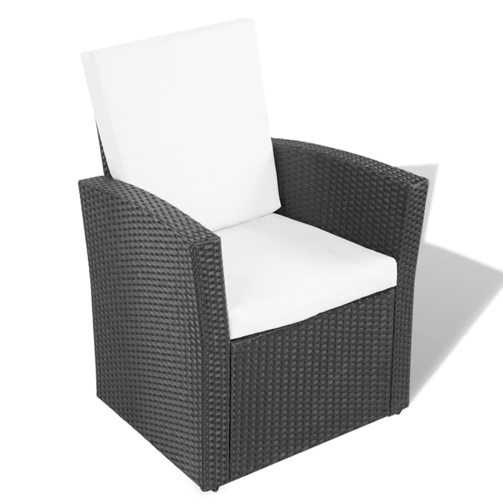 16-delige Loungeset met kussens poly rattan