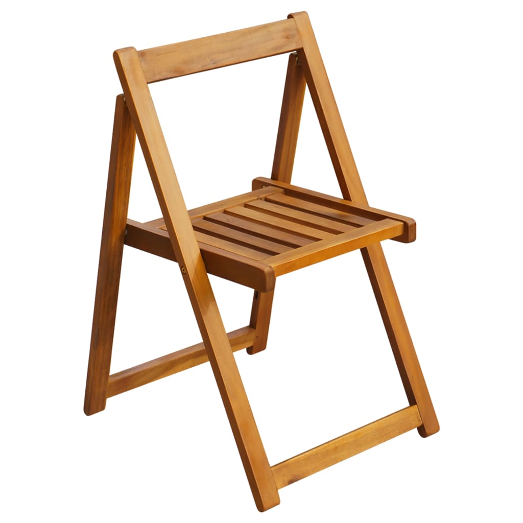 Chaises de jardin pliantes 2 pcs en bois d'acacia massif