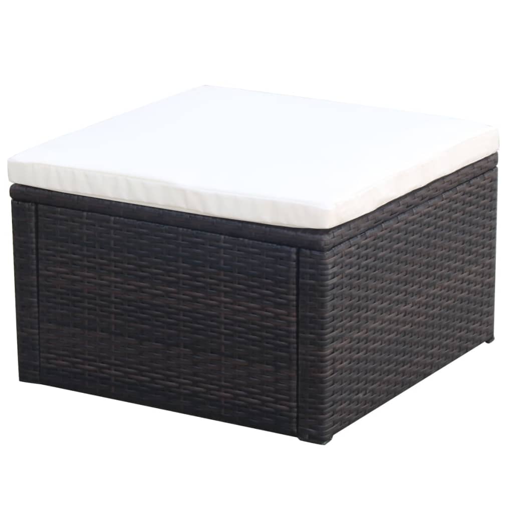 Repose-pieds/pouf 53x53x30 cm polyrotin