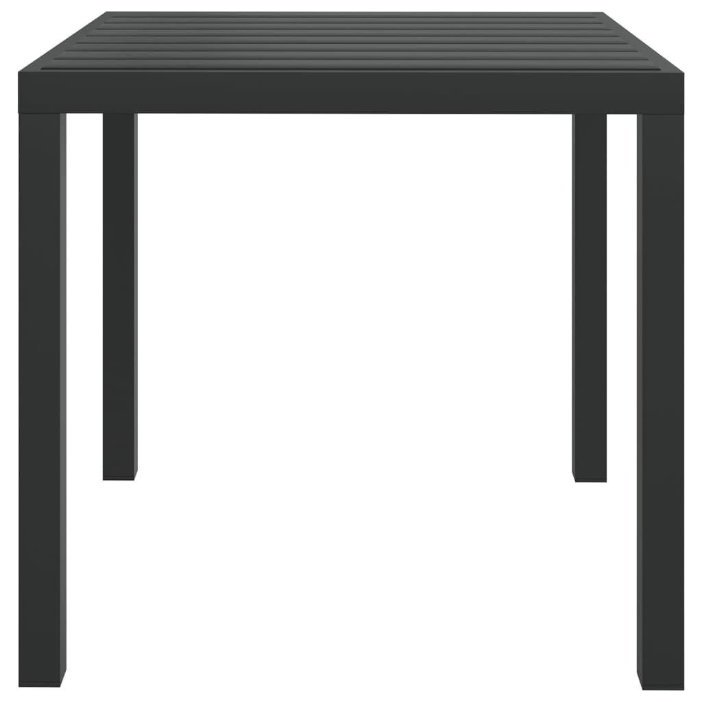 Table de jardin 80x80x74 cm aluminium et HKC noir