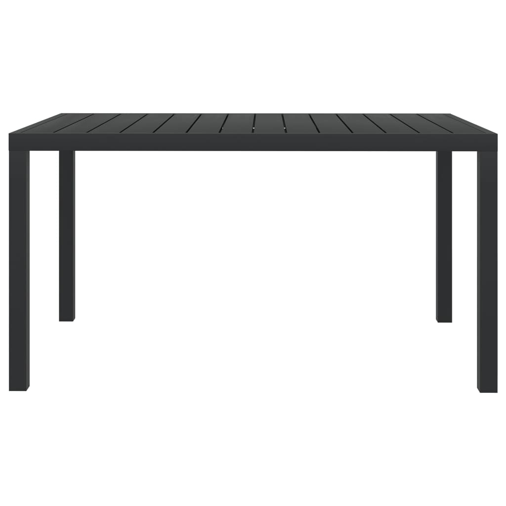 Table de jardin 80x80x74 cm aluminium et HKC noir