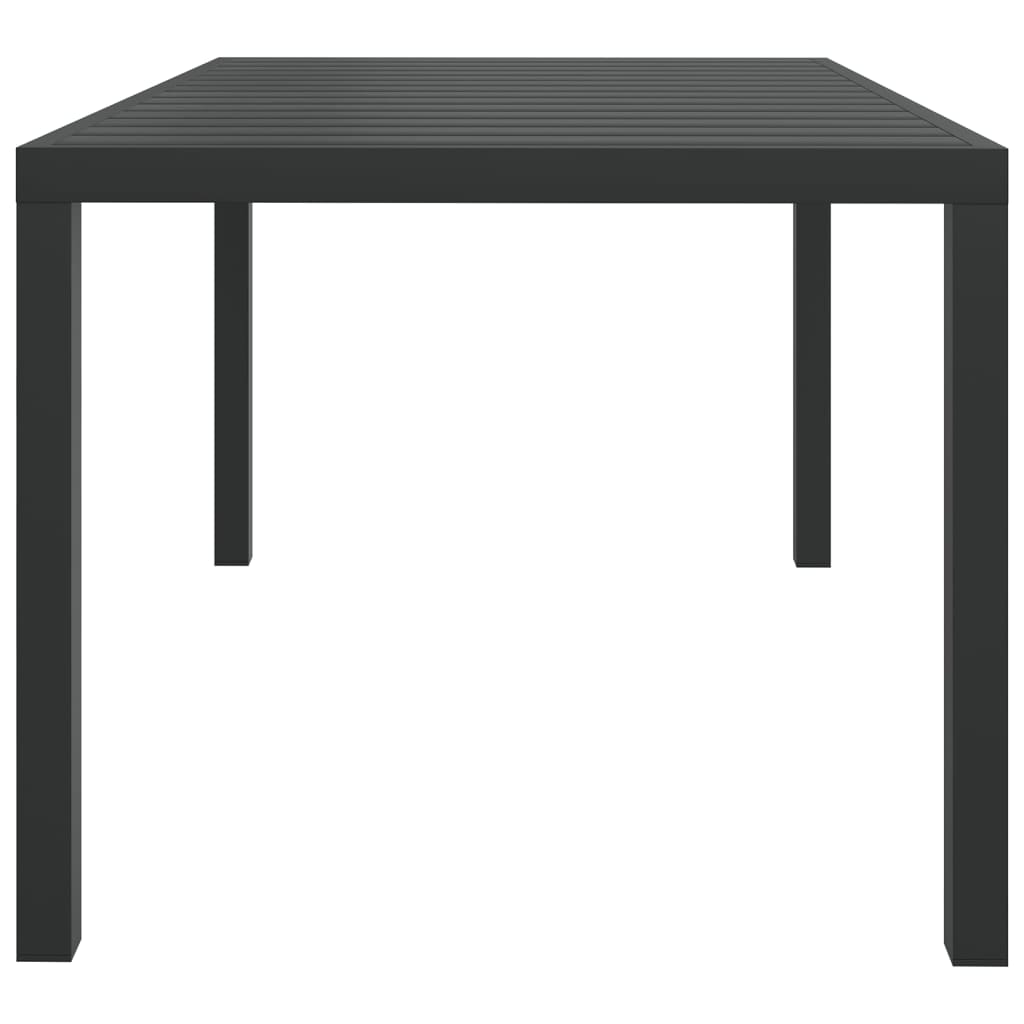 Table de jardin 80x80x74 cm aluminium et HKC noir