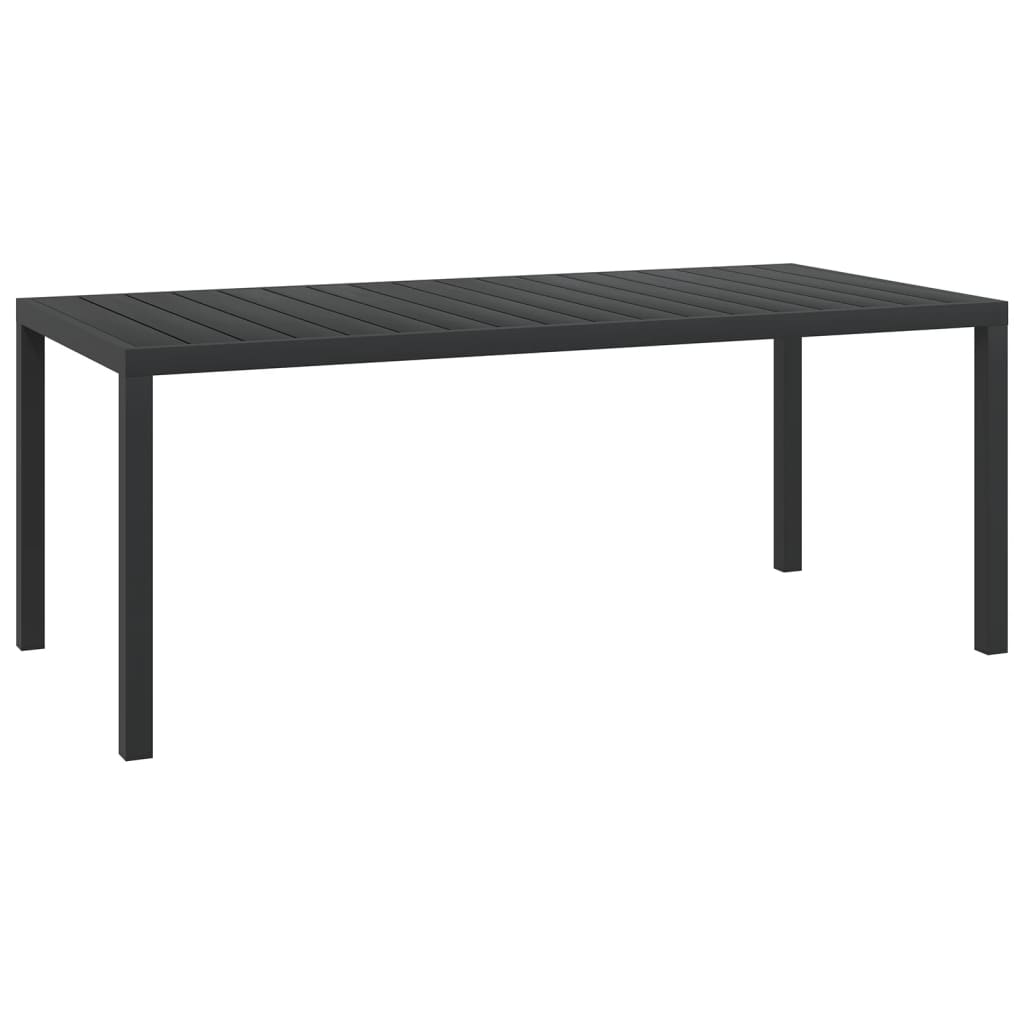 Table de jardin 80x80x74 cm aluminium et HKC noir