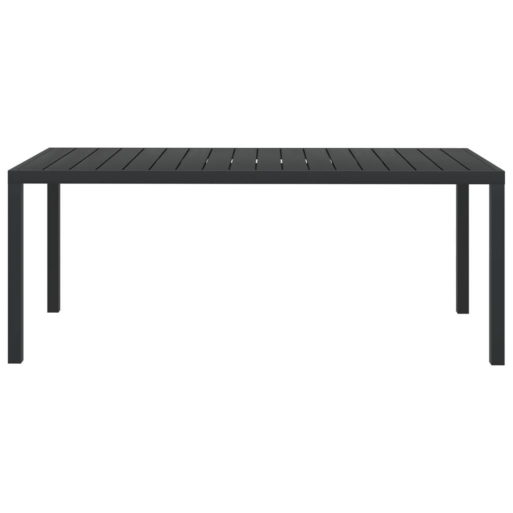 Table de jardin 80x80x74 cm aluminium et HKC noir