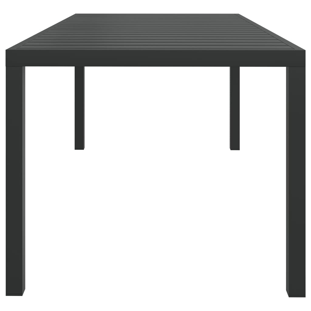 Table de jardin 80x80x74 cm aluminium et HKC noir