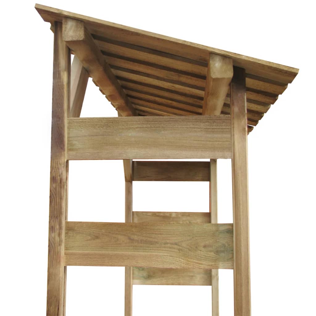 Rangement pour bois de chauffage double 300x44x176 cm bois de pin imprégné