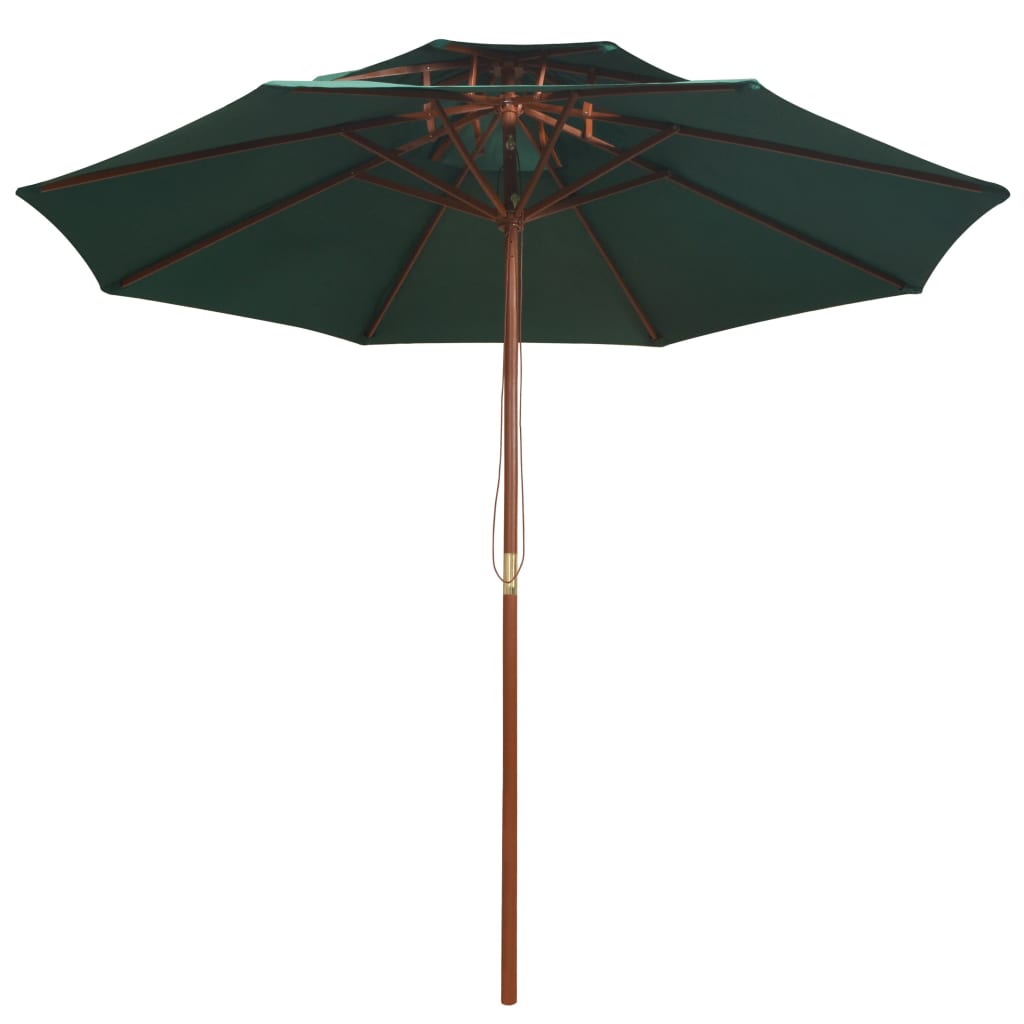 Parasol dubbeldekker met houten paal 270 cm