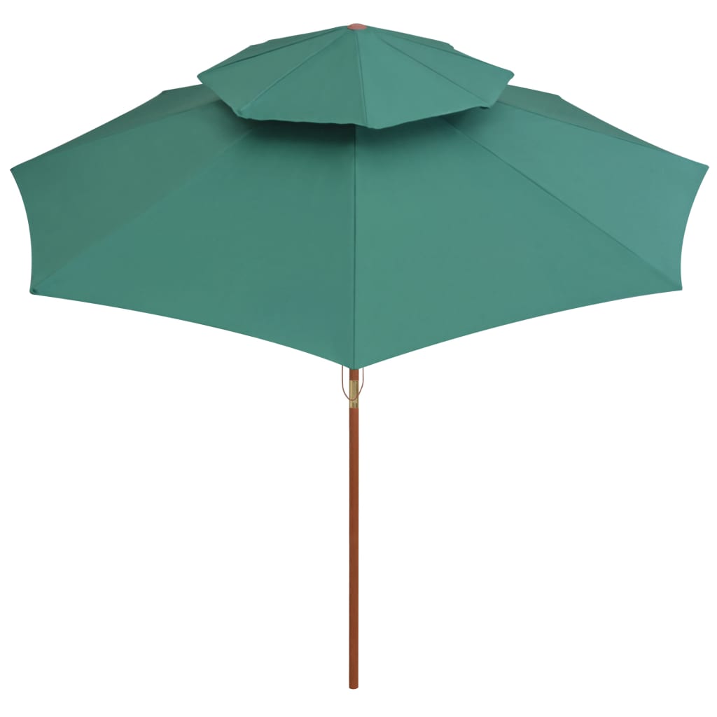 Parasol dubbeldekker met houten paal 270 cm