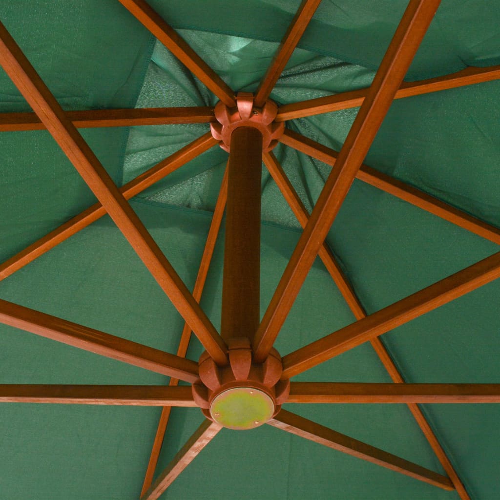 Parasol flottant avec poteau 3x3 m en bois de pin massif