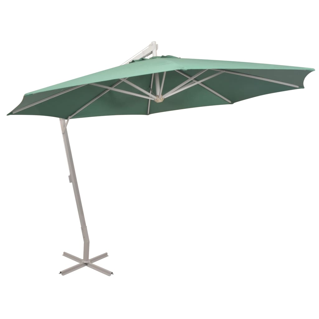 Zweefparasol met aluminium paal 350 cm groen