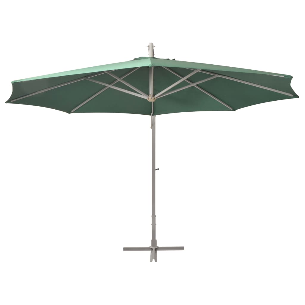 Zweefparasol met aluminium paal 350 cm groen