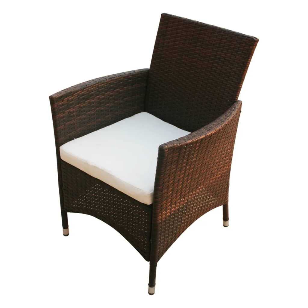 Chaises de jardin 2 pcs poly rotin