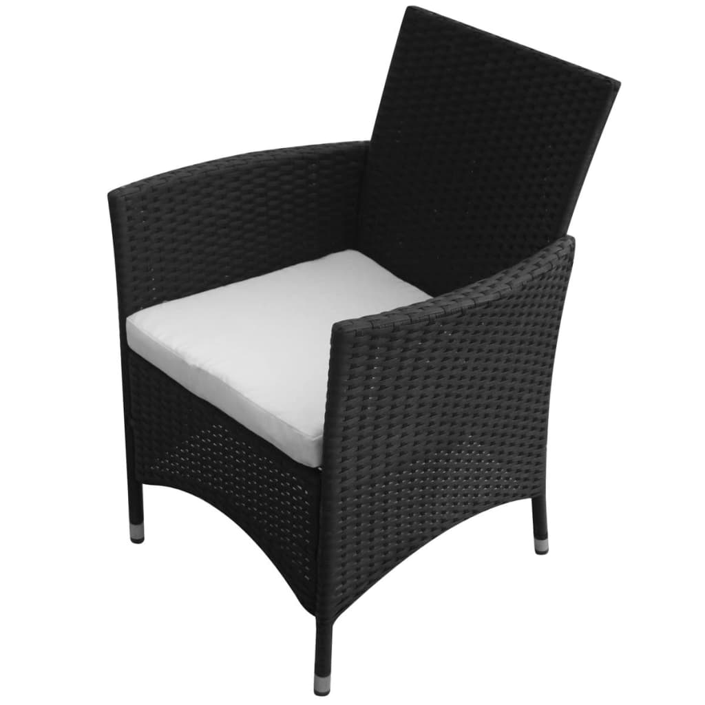 Tuinstoelen 2 st poly rattan