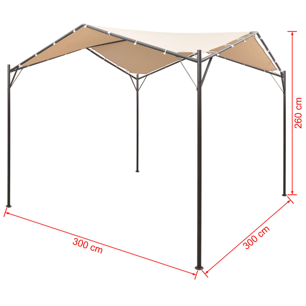 Tonnelle 3x3 m en acier