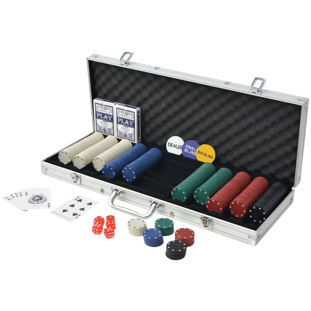 Set de poker avec 1000 jetons en aluminium