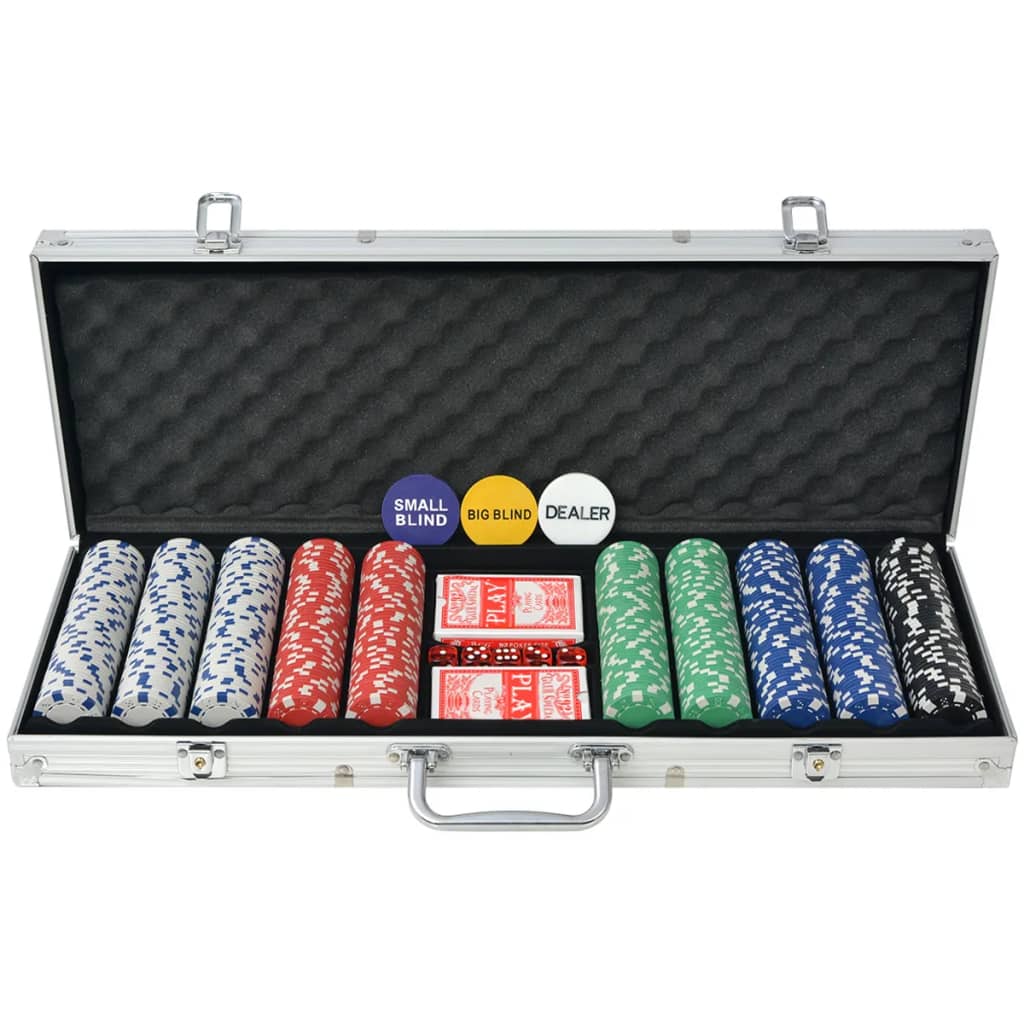 Pokerset met 1000 chips aluminium