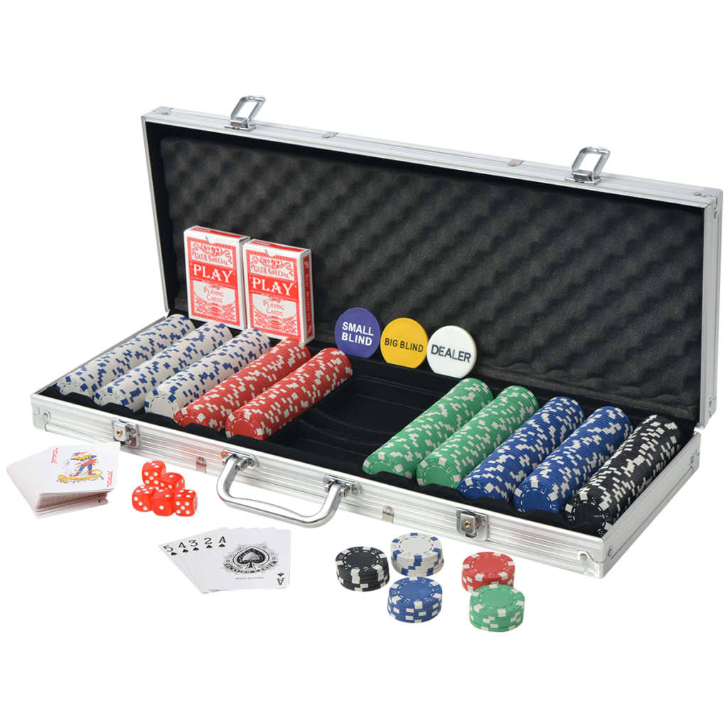 Pokerset met 1000 chips aluminium