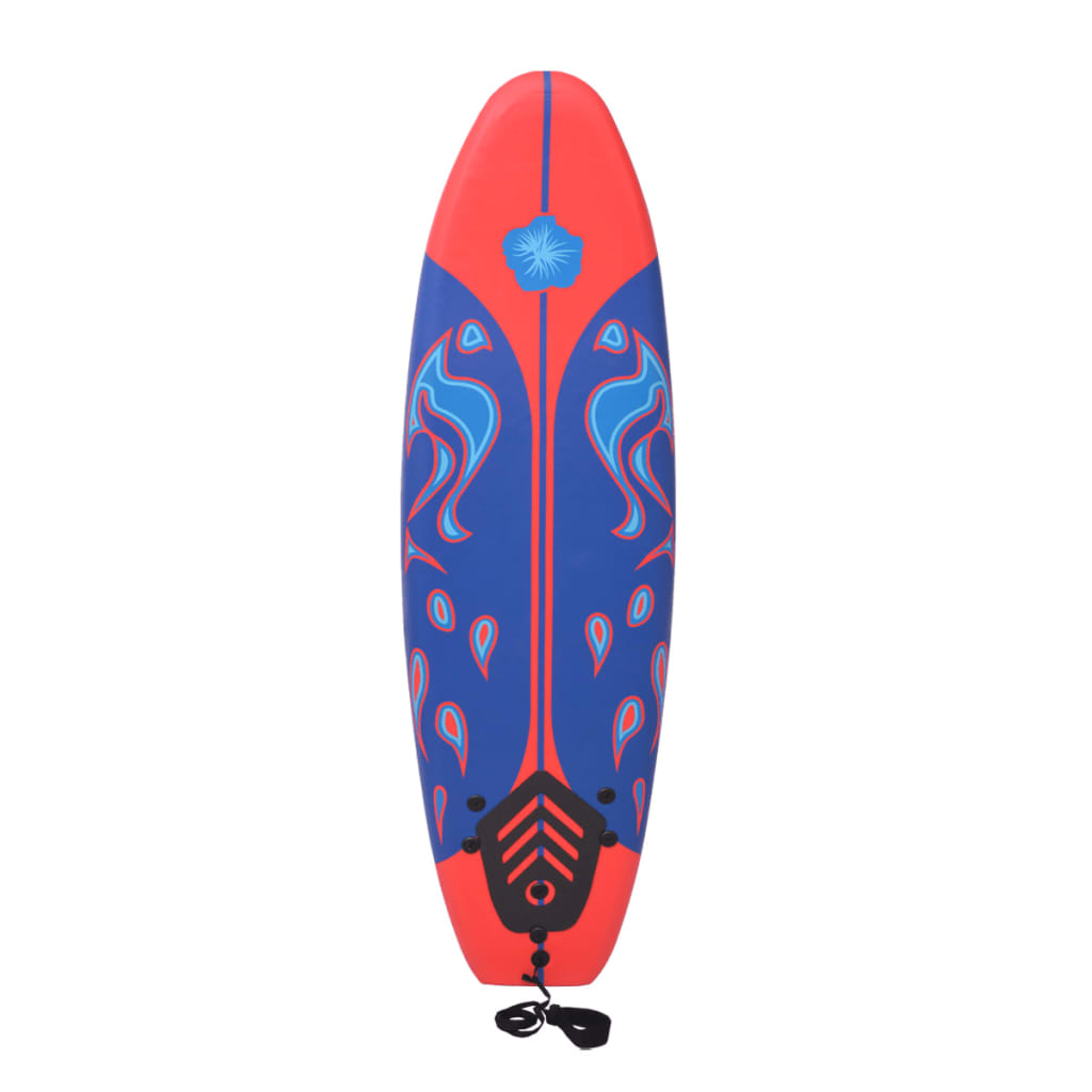 Surfplank 170 cm blauw en rood