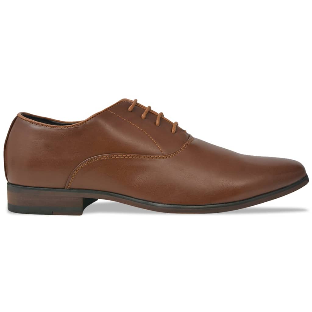 Chaussures pour hommes d'affaires à lacets marron taille 42 cuir PU