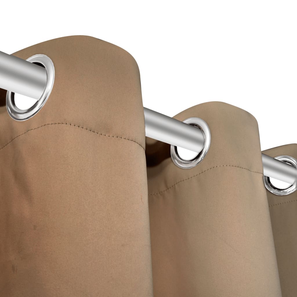 Gordijnen met metalen ringen 135 x 245 cm 2 stuks (creme)