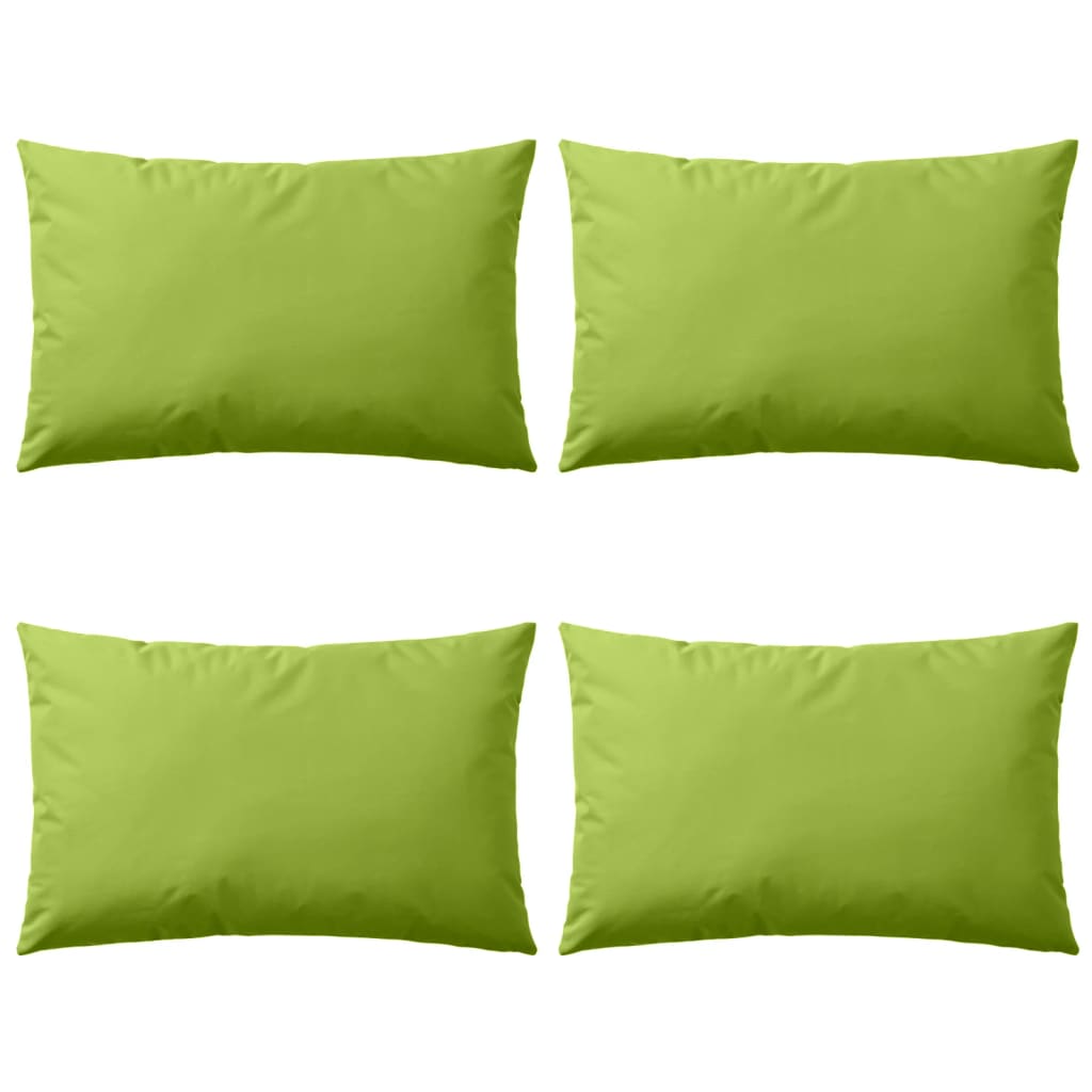 Coussins d'extérieur 45x45 cm vert pomme 4 pcs