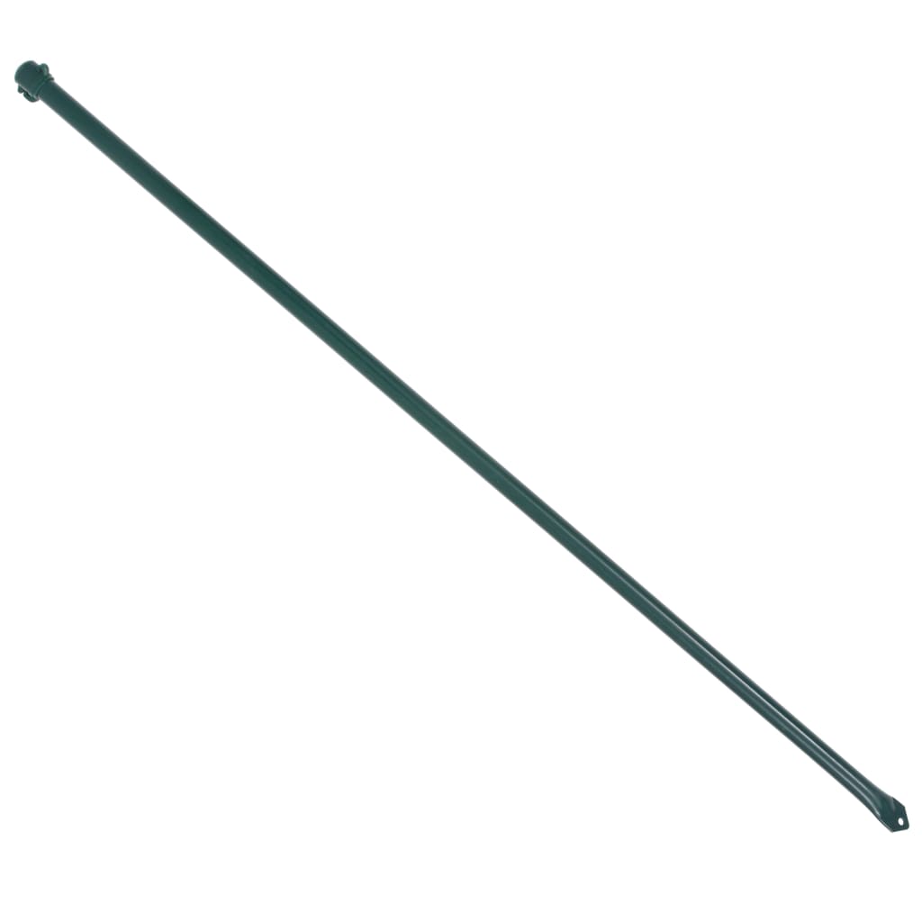 Poteaux de jardin 1,5 m métal vert 10 pcs