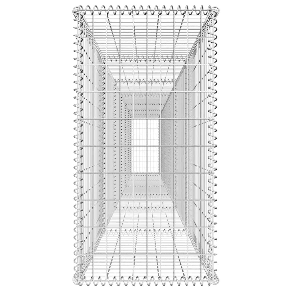 Schanskorfmuur met deksel 600x50x100 cm gegalvaniseerd staal