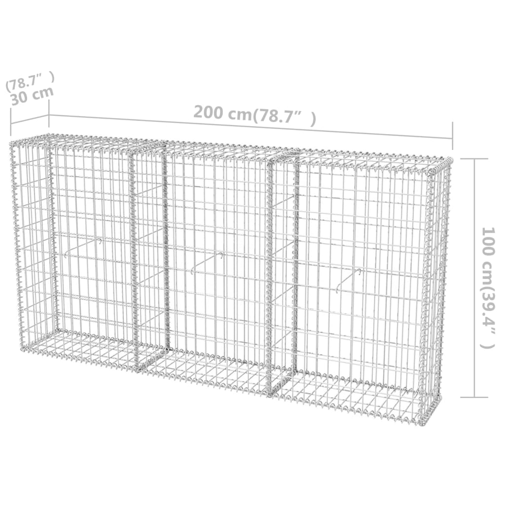 Gabion mand 100x50x100 cm gegalvaniseerd staal