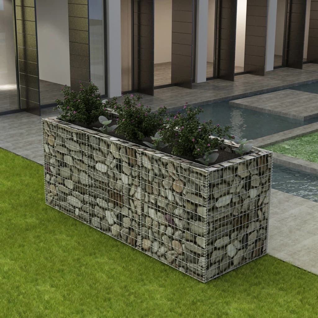 Gabion plantenbak verhoogd 360x90x50 cm staal