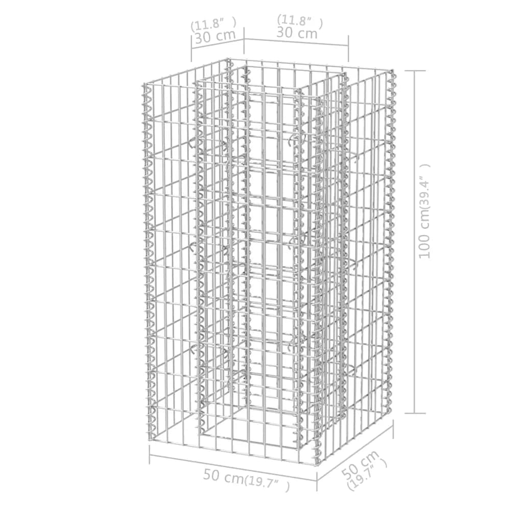 Gabion plantenbak verhoogd 360x90x50 cm staal