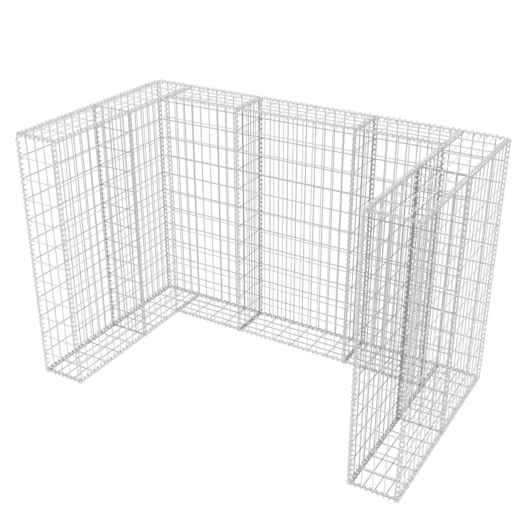 Schanskorf drievoudige vuilnisbak ombouw 250x100x120 cm staal