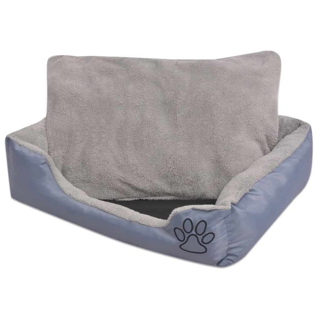 Lit pour chien avec coussin rembourré taille S, gris