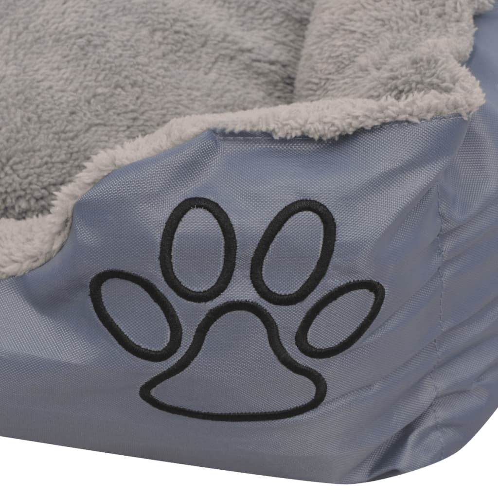 Lit pour chien avec coussin rembourré taille S, gris