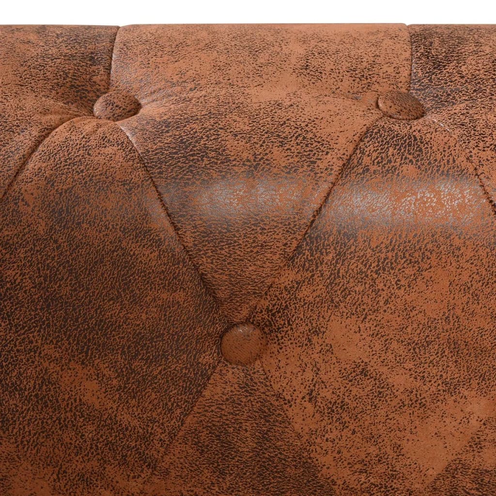 Canapé d'angle Chesterfield 6 places simili cuir