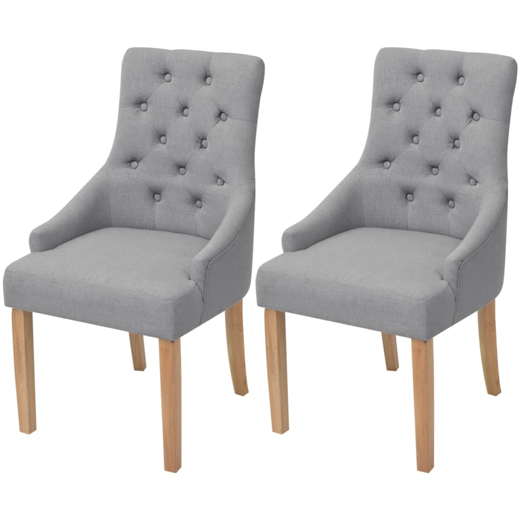 Chaises de salle à manger 2 pcs en tissu