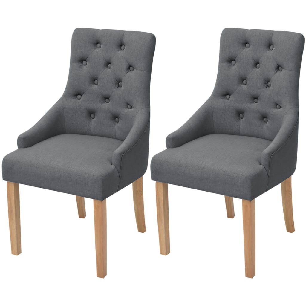 Chaises de salle à manger 2 pcs en tissu